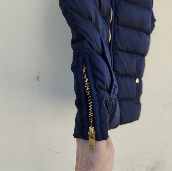 J.Crew Petite Mountain Down Navy Puffer Vest - Picture 3 of 11